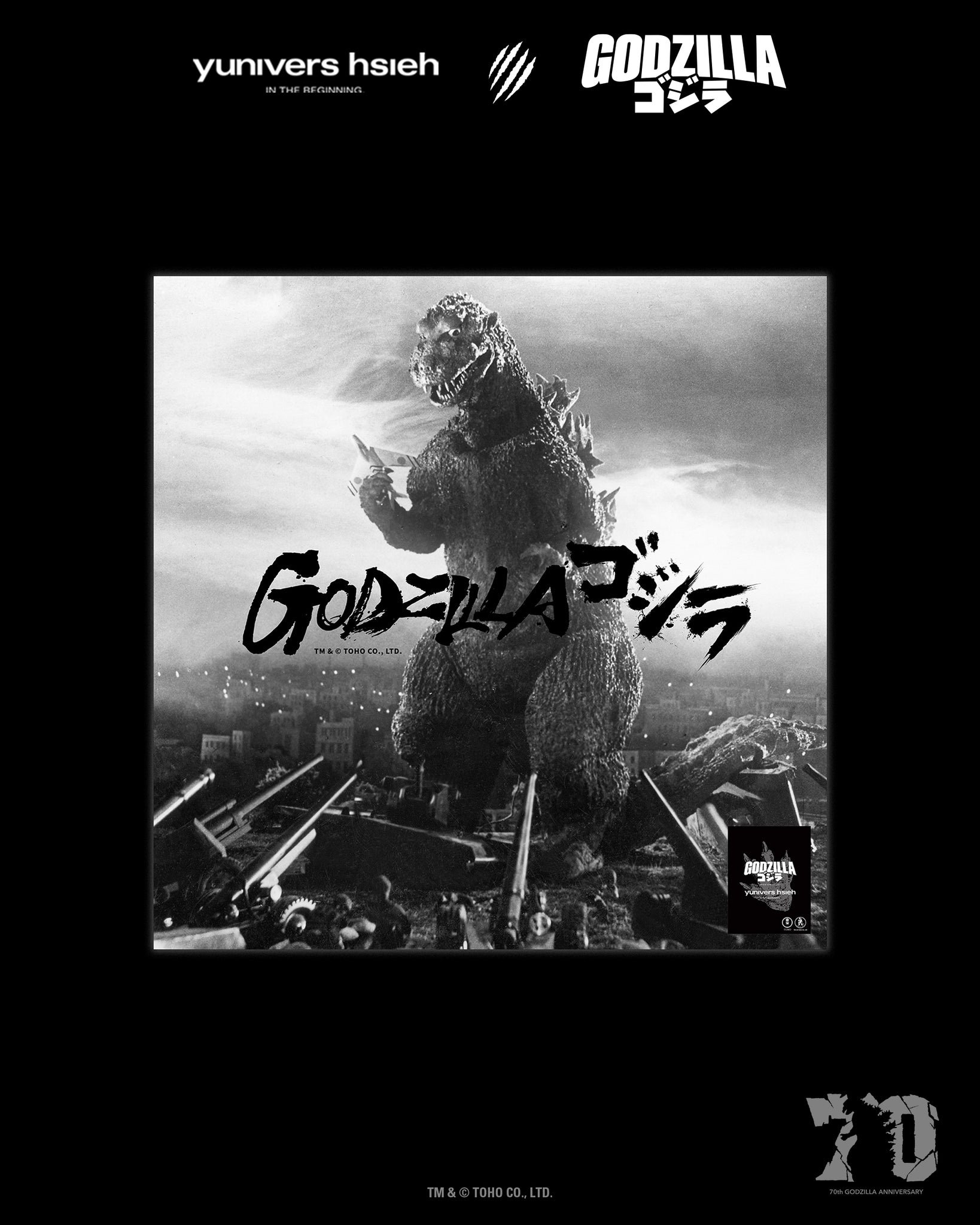 【PRE-ORDER】1954-GODZILLA｜GODZILLA 70th SERIES｜SILK SCARF SERIES｜LIMITED EDITION