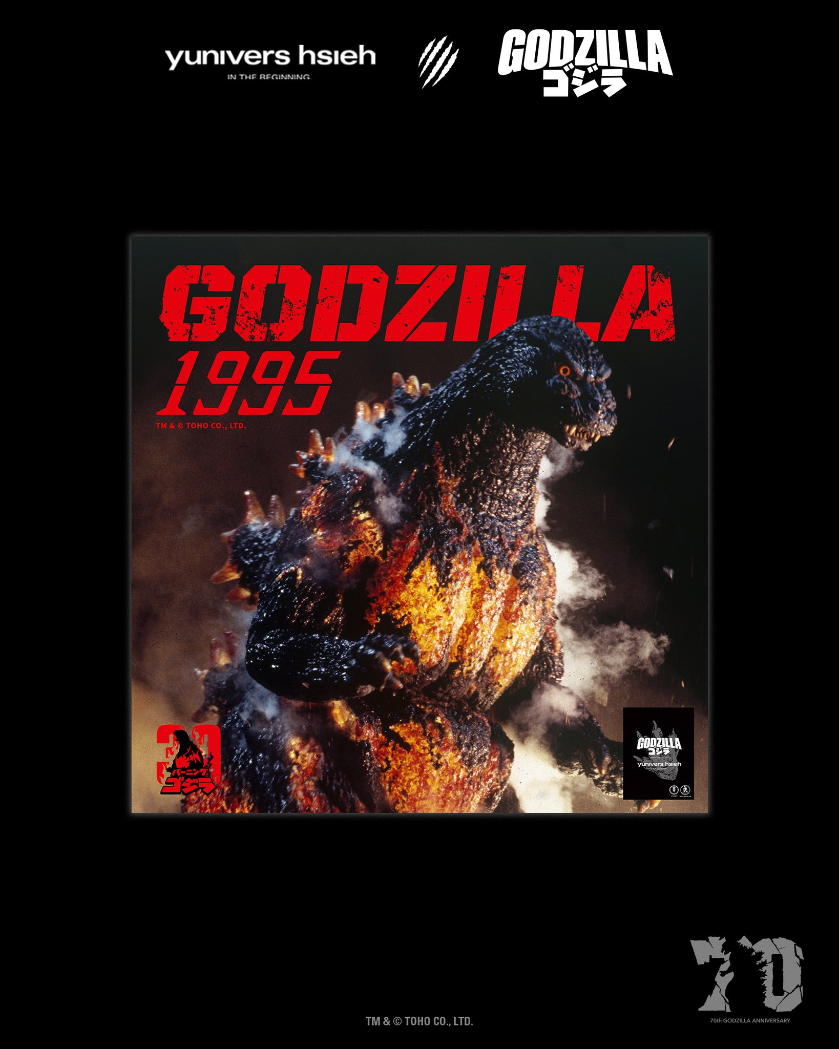 【PRE-ORDER】1995-GODZILLA｜GODZILLA 70th SERIES｜SILK SCARF SERIES｜LIMITED EDITION