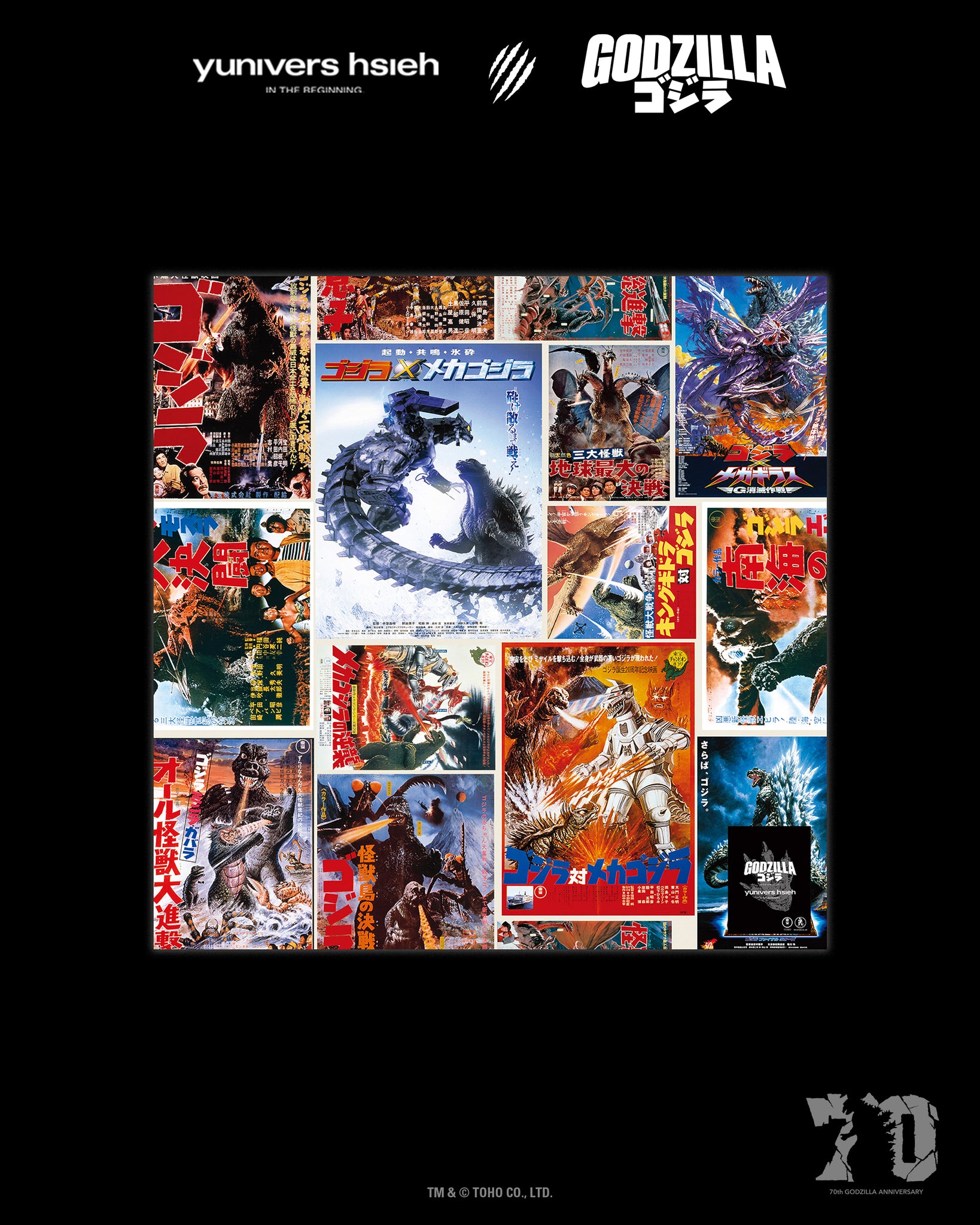 【PRE-ORDER】POSTERS-COLOR｜GODZILLA 70th SERIES｜SILK SCARF SERIES｜LIMITED EDITION